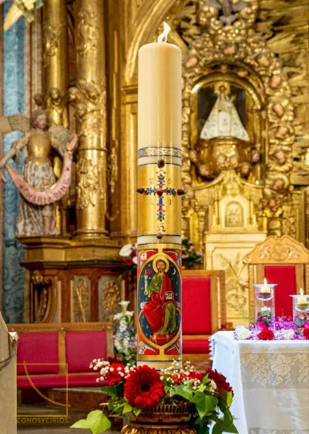 CIRIO PARA PASCUA PINTADO