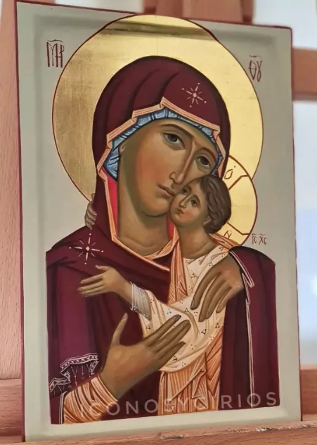 VIRGEN MARIA PINTADA A MANO