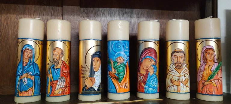 Velas de bautismo decoradas